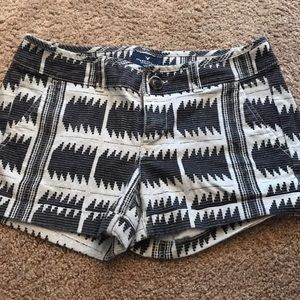 Black and gray patterned shorts